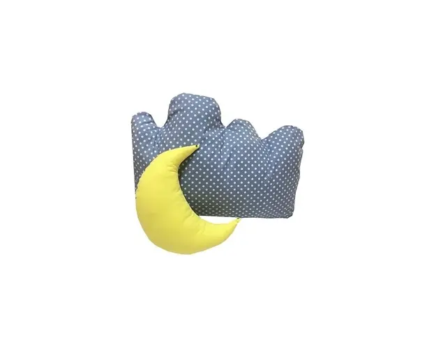 Set 2 perne cu husa detasabila Norisor cu luna buline albe pe albastru