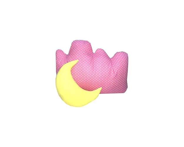 Set 2 perne cu husa detasabila Norisor cu luna buline albe pe roz