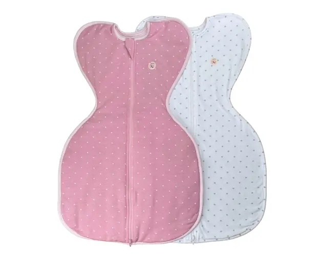 Set 2 saci de dormit nou-nascut Swaddle First Sleep Sweet Star 1 tog & Star Light, 1.5 tog