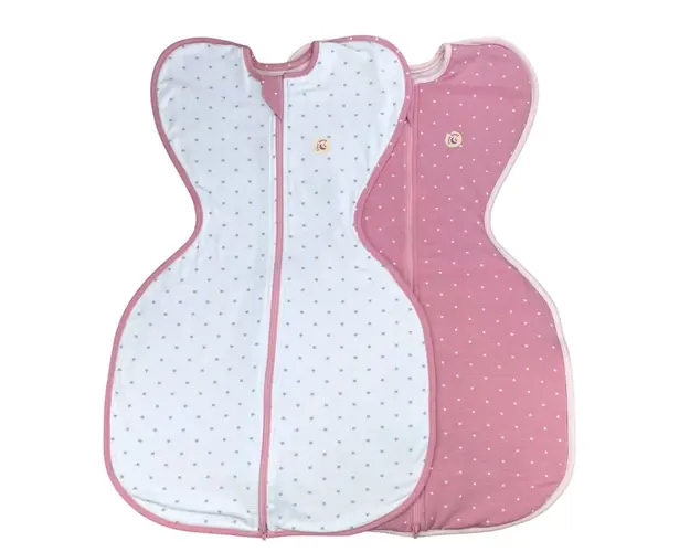 Set 2 saci de dormit nou-nascut Swaddle First Sleep Sweet Star & Sweet Light, 1.5 tog , 60 cm, 1.5 tog