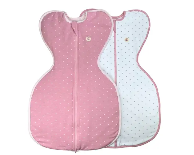 Set 2 saci de dormit nou-nascut Swaddle First Sleep Sweet Star & Sweet Light, 1 tog , 60 cm, 1 tog