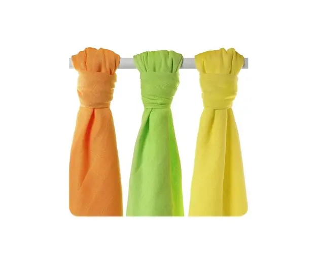 XKKO - Set 3 museline din bambus 70x70cm, Colours Mix