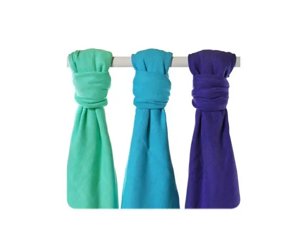 XKKO - Set 3 museline din bambus 70x70cm, Ocean Mix
