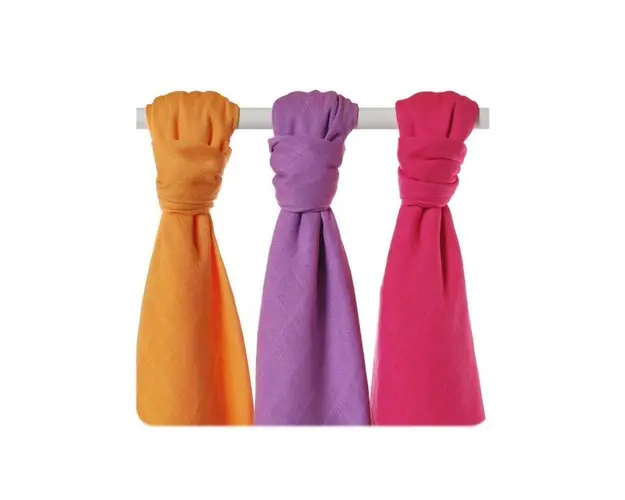 XKKO - Set 3 museline din bambus 70x70cm, Red Sky Mix
