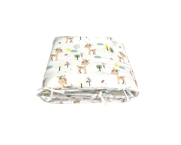 Set 4 aparatori laterale pufoase h35 pat 140x70 cm Deseda Caprioare