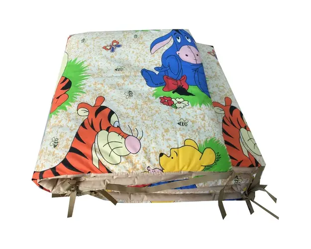 Set 4 aparatori laterale pufoase h39 pat 140x70 cm Aiurila bej