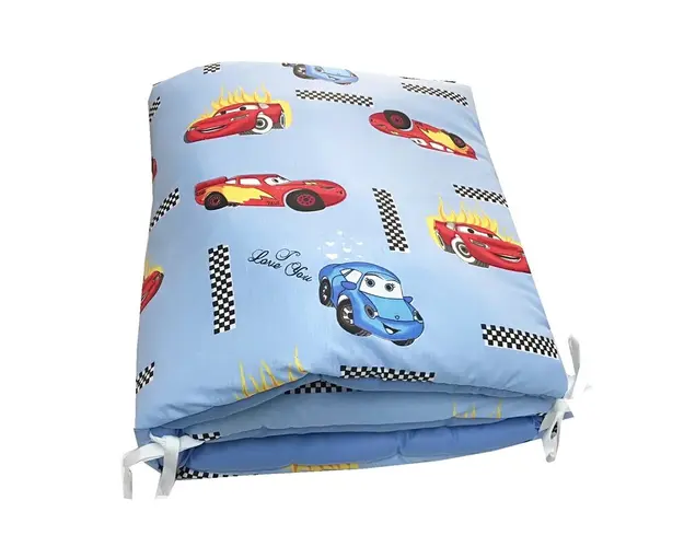 Set 4 aparatori laterale pufoase h39 pat 140x70 cm Cars
