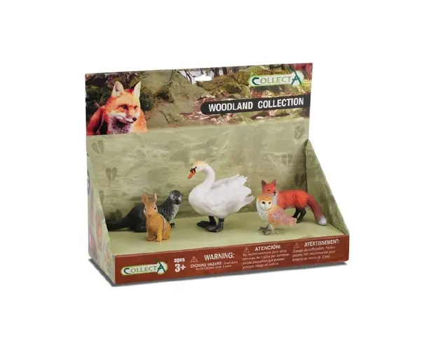 Collecta - Set 5 figurine Animale din padure pictate manual LPP