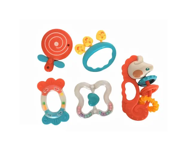 Lorelli - Set Zornaitoare , Diverse forme, 5 jucarii, Multicolor