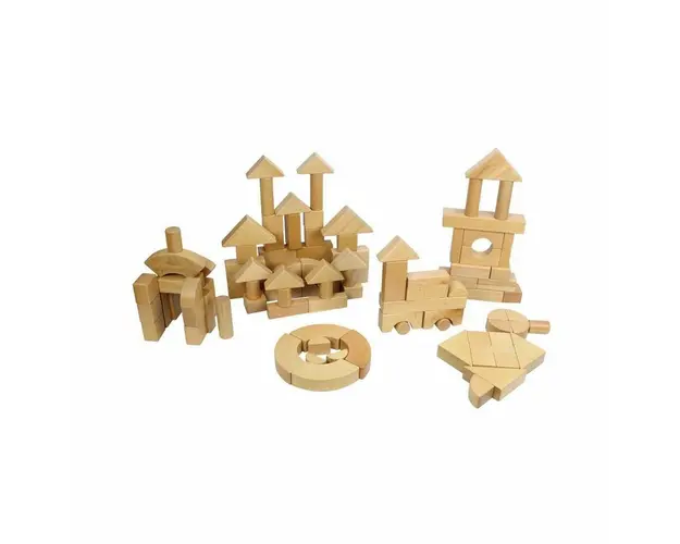 Set 92 de cuburi, din lemn, +3 ani, Masterkidz