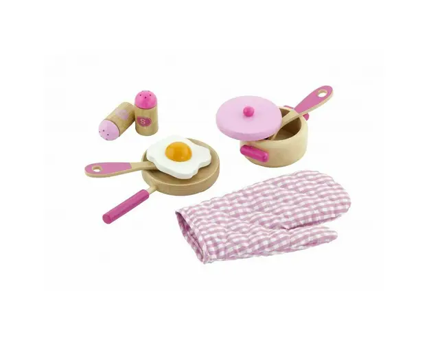 Viga - Set de vase si ustensile bucatarie, Roz