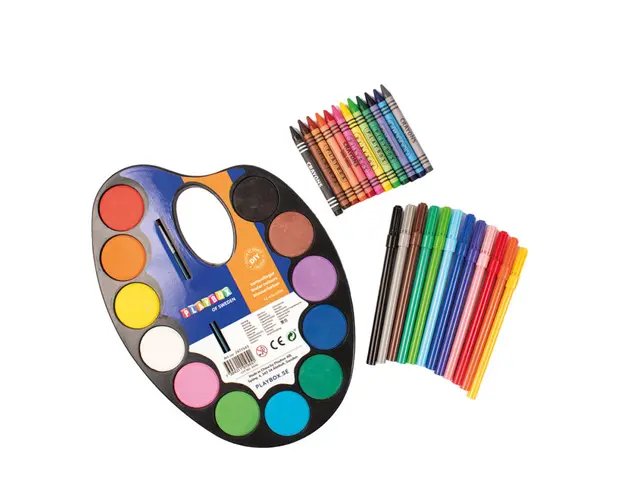 Set acuarele, carioci si creioane colorate Starter