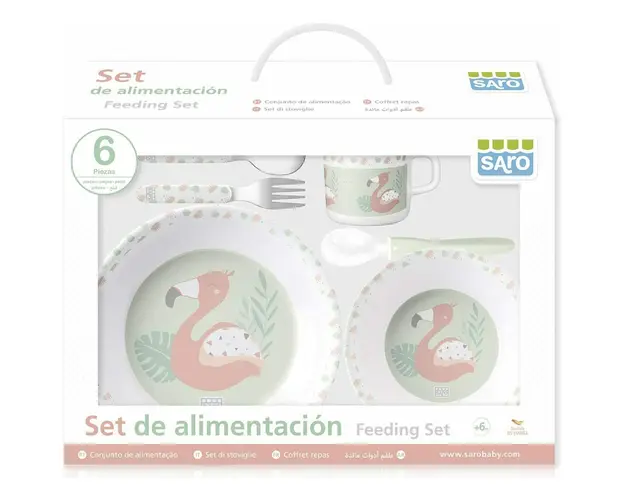 SET ALIMENTATIE FLAMINGO PARTY 6PIESE