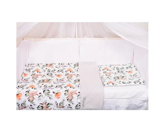 Set aparatori bumbac alb 100%, patut 120x60 cm