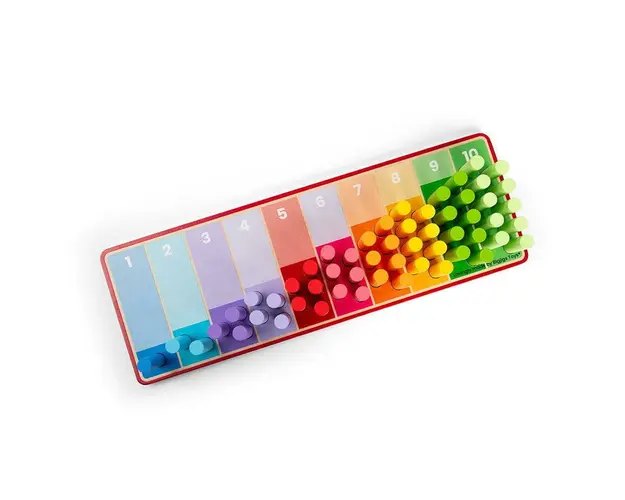 Set betisoare din lemn pentru numarat - Curcubeu