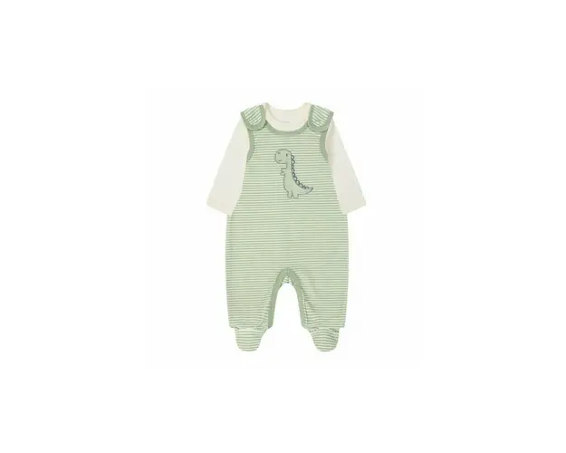 Set body si salopeta bebelusi model dinozaur - marimea 3-6 luni