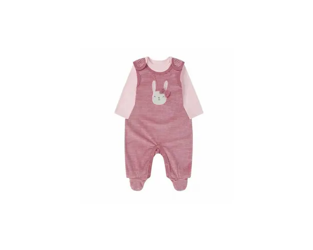 Set body si salopeta bebelusi model iepuras - marimea 6-9 luni