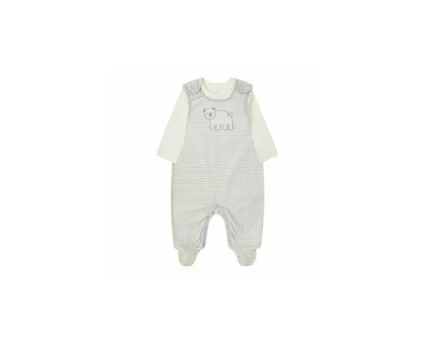 Set body si salopeta bebelusi model urs polar - marimea 6-9 luni