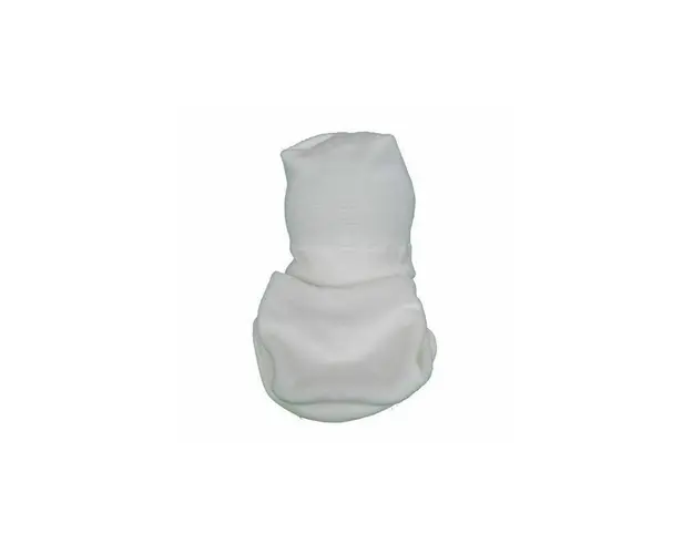 KidsDecor - Set caciula cu protectie gat Fleece Alb pentru copii 3-5 ani, din bumbac