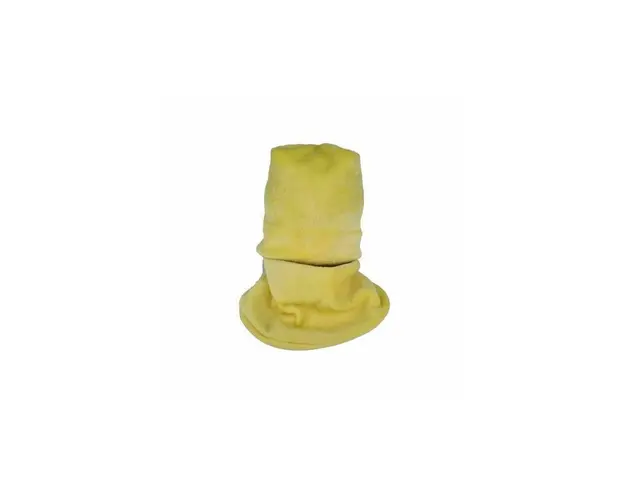KidsDecor - Set caciula cu protectie gat Fleece Galben pentru copii 18-36 luni, din bumbac