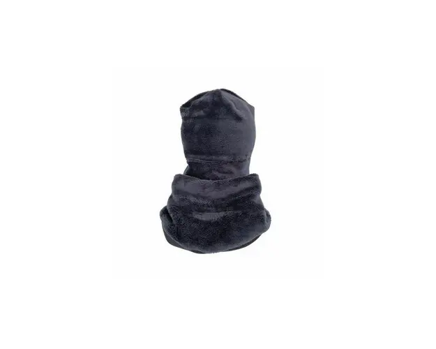 KidsDecor - Set caciula cu protectie gat Fleece Navy pentru copii 6-18 luni, din bumbac