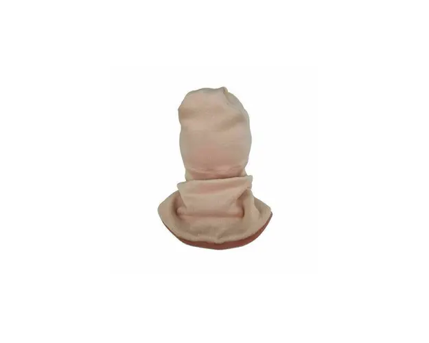 Kidsdecor - Set caciula cu protectie gat Fleece Pink, - 48-52 cm