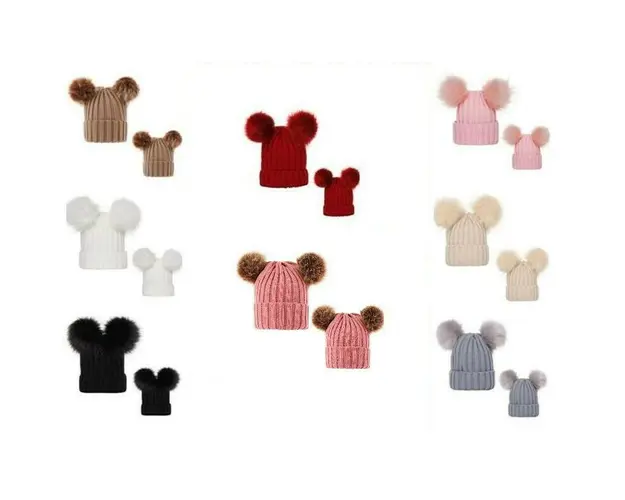 Set caciuli mama copil Drool (Culoare: Alb)