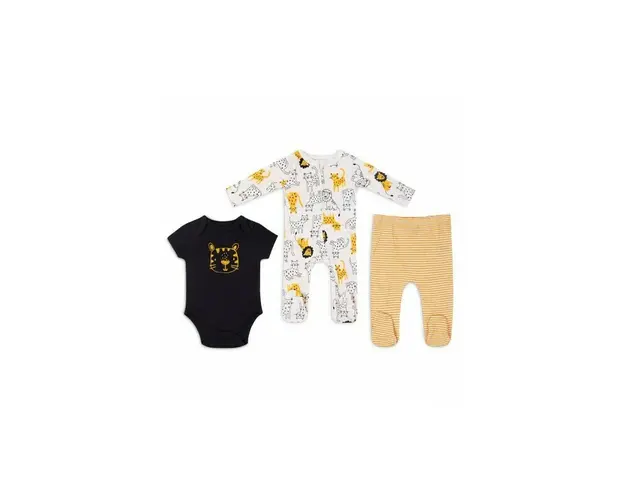 Set cadou bebelusi 3 piese model tigru marime 6-9 luni