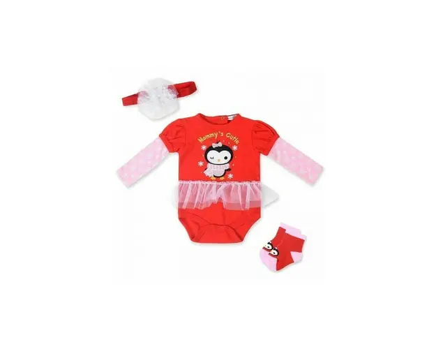 Mother's choice - Set cadou Craciun 3 piese pentru fetite - marimea 0-3 luni
