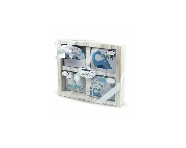 Mother's choice - Set cadou nou nascuti 4 piese din bumbac model dino