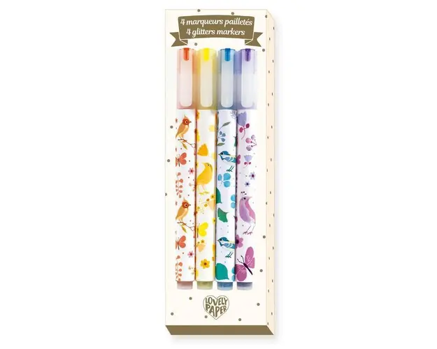 Djeco - Set carioca (marker) cu sclipici