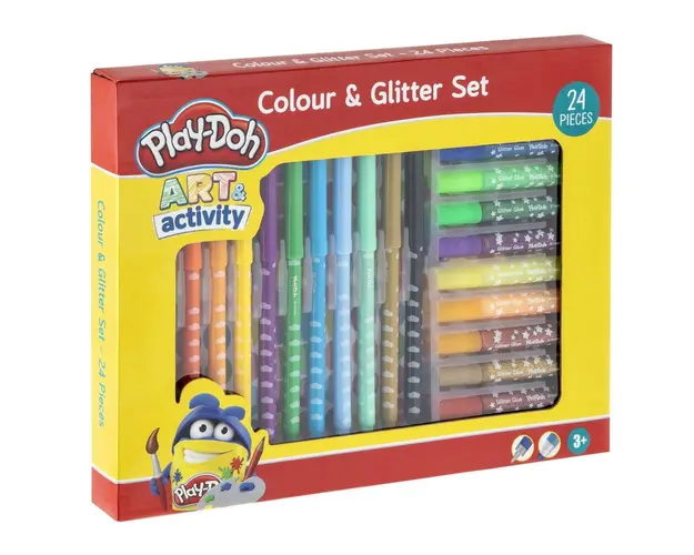 Set carioci si lipici cu sclipici