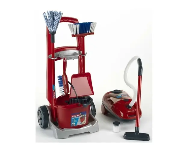 Klein - Set carucior pentru menaj si aspirator Vileda