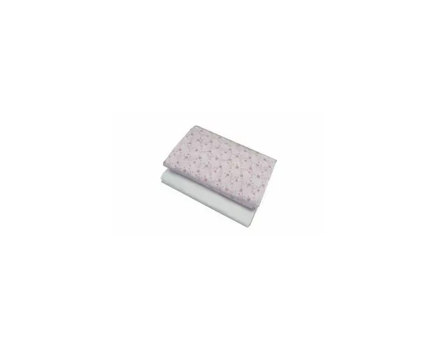 Kidsdecor - Set cearceafuri Pink Moon patut bebelus 70x120 cm, cu elastic, din bumbac