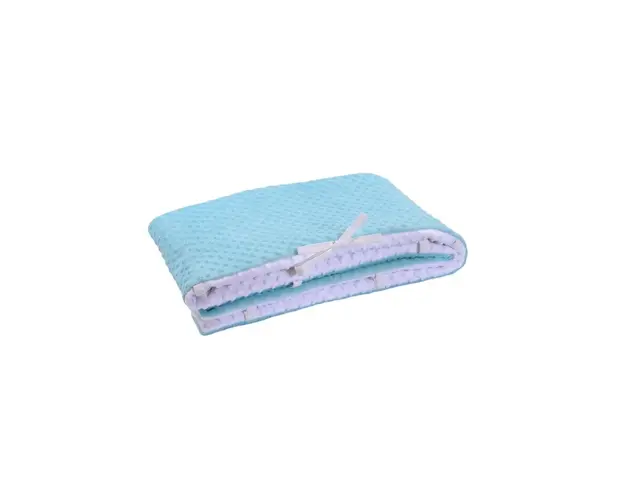 Set complet aparatori groase clasic minky alb bleu 360 cm
