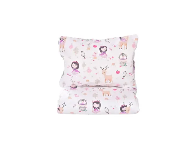 Set complet lenjerie 5 piese pentru patut stivuibil model fetite