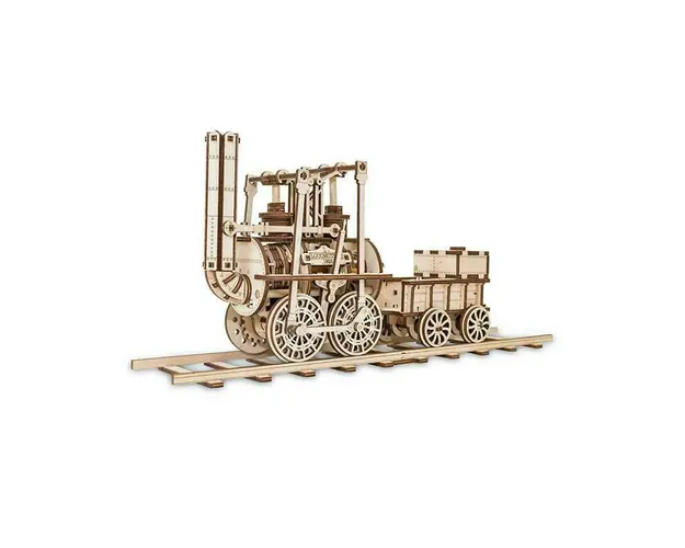Set constructie cu mecanism Puzzle 3D LOCOMOTION din lemn 325 piese @ EWA