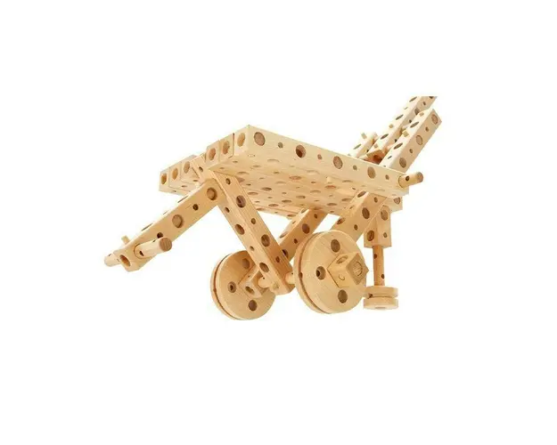 Set constructie mecanica din lemn Polytechnical Large, 300 piese, Pony