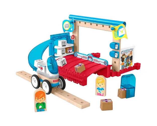 Set constuctie Fisher-Price Wonder Makers Special Delivery Depot 35 piese