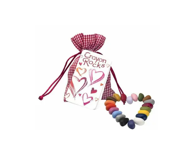 Set Crayon Rocks, 20 buc, Heart Bag