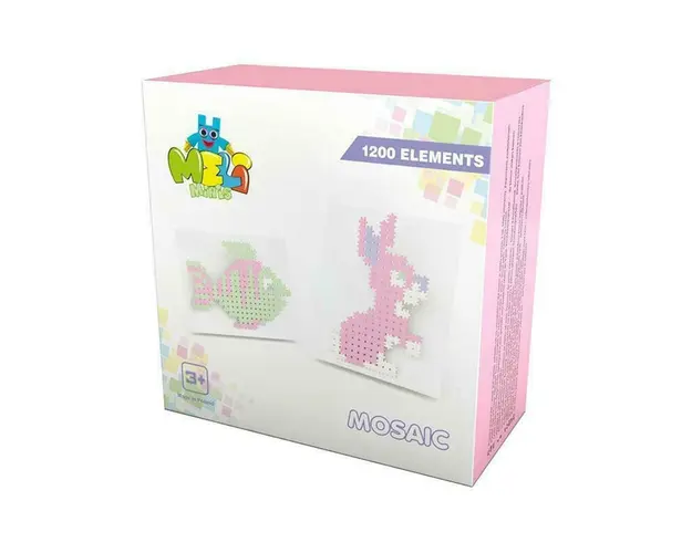 Set creativ de constructie, Minis Pastel 1200 piese, Meli