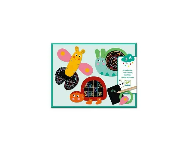 Djeco - Set creativ de razuit , Animale amuzante