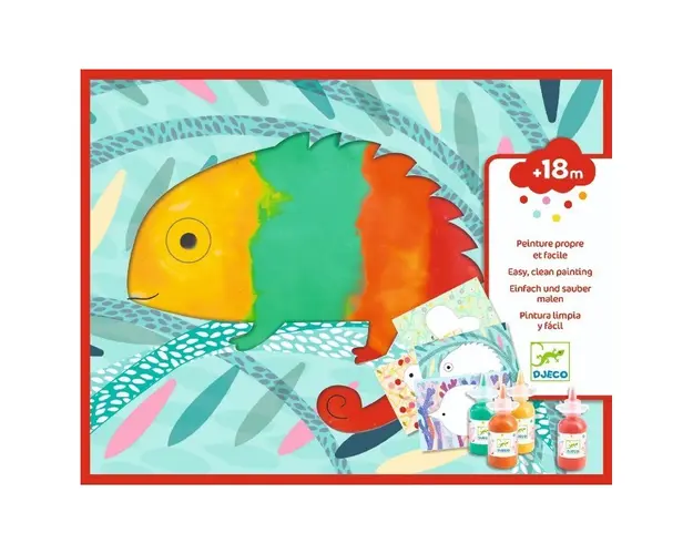Djeco - Set creativ, Bebe apasa si picteaza