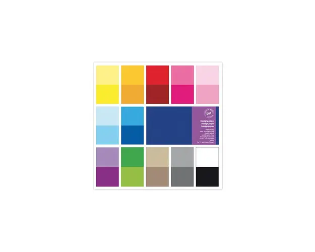 Set cu 24 hartii de scrapbooking - culori asortate