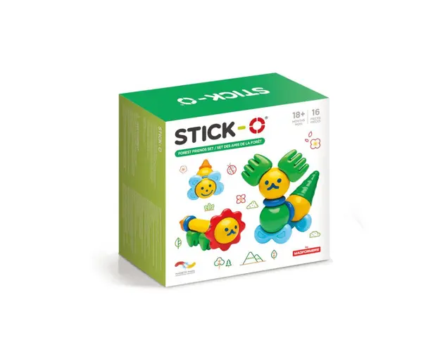 Clicstoys - Set de constructie Magnetic Prieteni din natura , Stick-O
