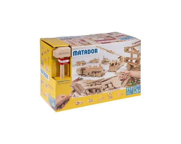 Set cuburi de constructie din lemn Explorer 717 piese, +5 ani, Matador