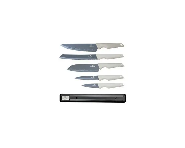 Set cutite cu suport magnetic, 6 piese, gri, Aspen Collection, BerlingerHaus,BH 2839