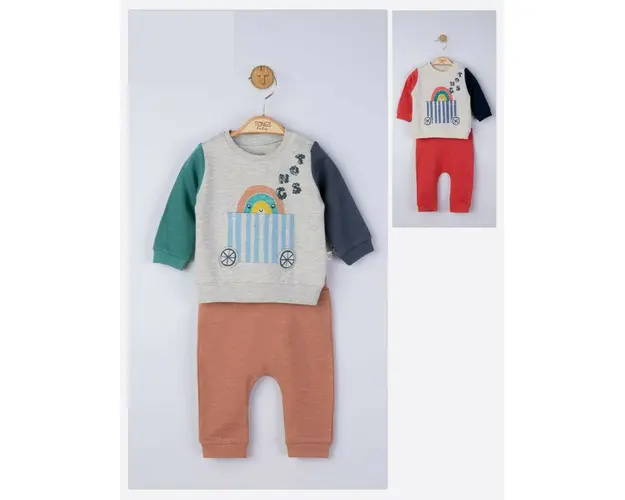 Set de 2 piese de trening Choo Choo pentru bebelusi, Tongs baby (Culoare: Rosu, Marime: 9-12 luni)