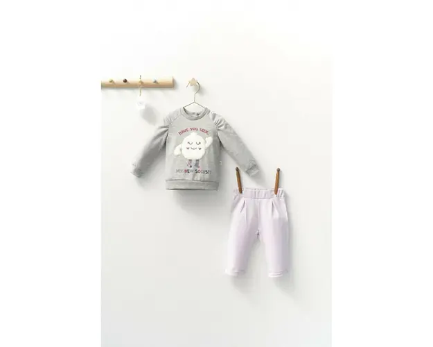 Set de 2 piese de trening Monster pentru bebelusi, Tongs baby (Marime: 6-9 luni, Culoare: Corai)