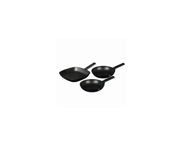 Set de 3 tigai, Berlinger Haus, Aluminiu, Negru, Monacoa Collection, BH 7096
